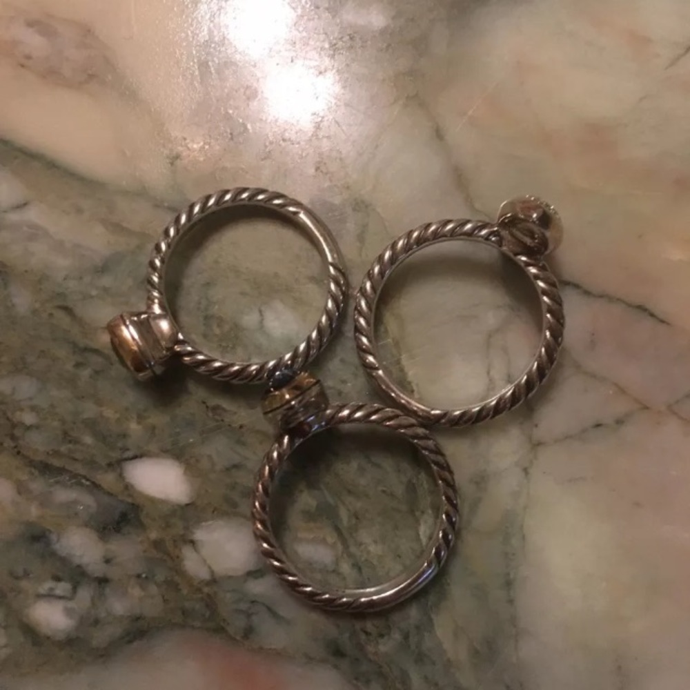 Sold David Yurman set of 3 stacking rings - Picture 4 of 8